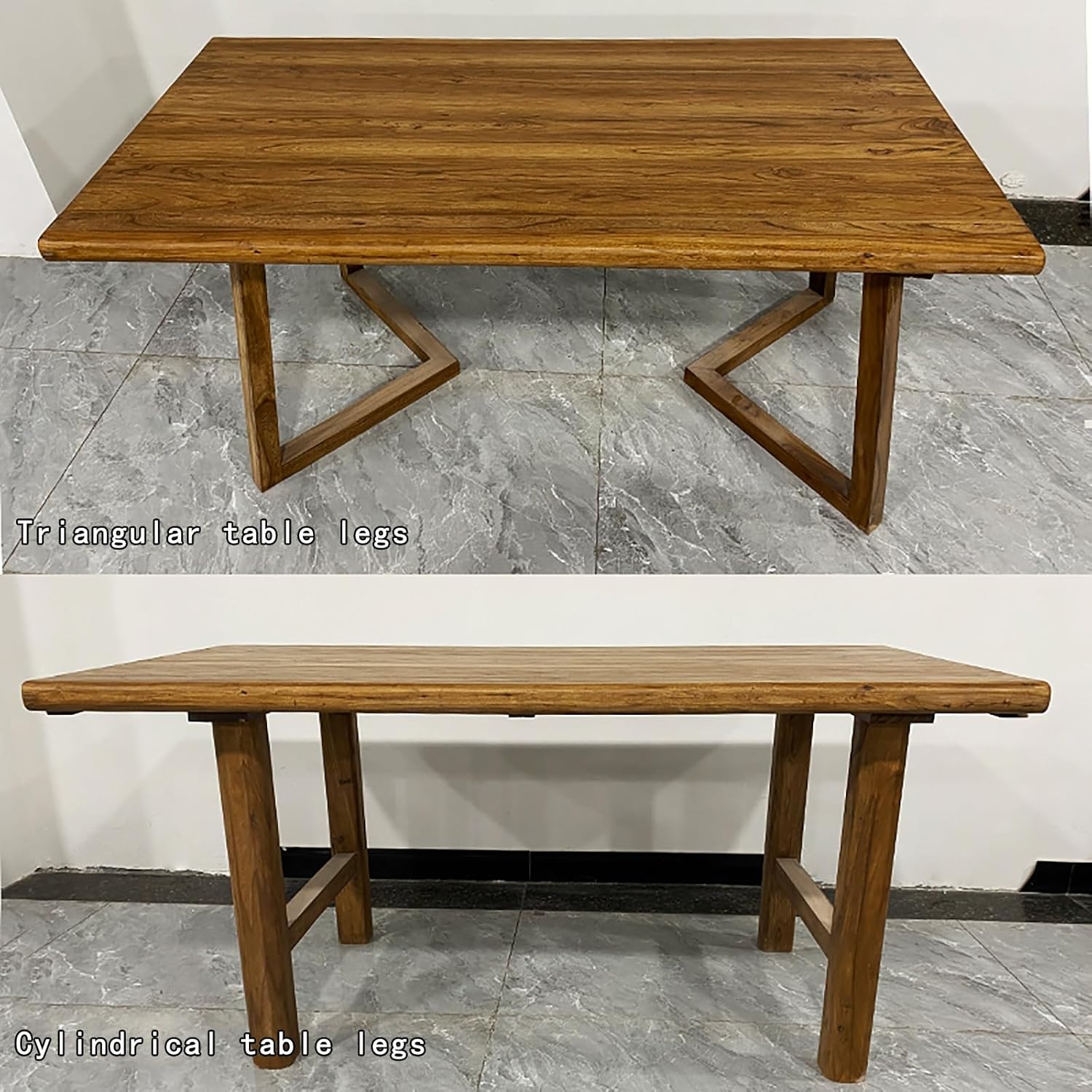 Live Edge Solid Wood Bar Height Table - Farmhouse Dining Table, Rectangle Kitchen Table, Long Narrow Bar Table for Living Room, Hallway, Restaurant (140x60cm)