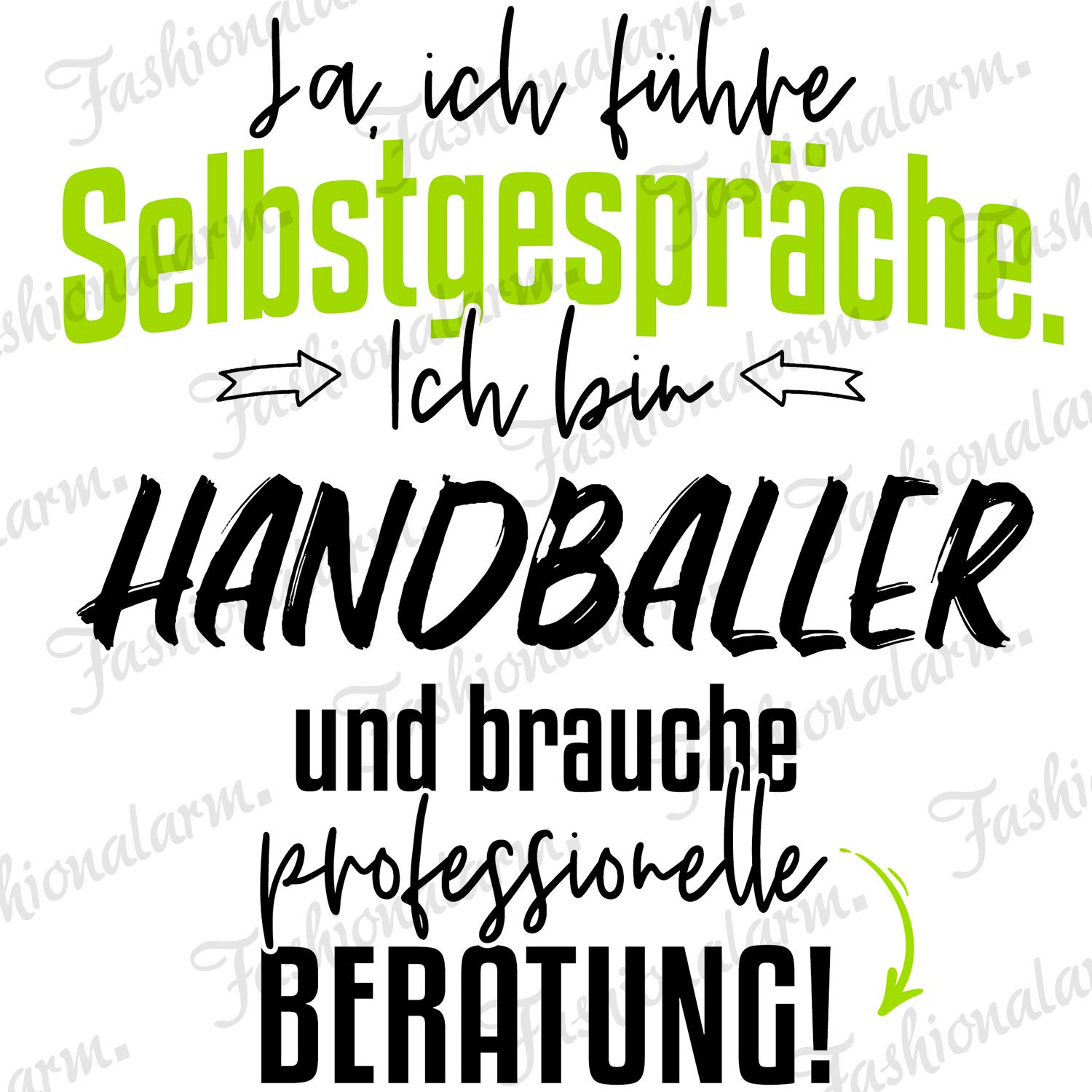 Fashionalarm Mug Handballer - Ich Führe Selbstgespräche Printed On