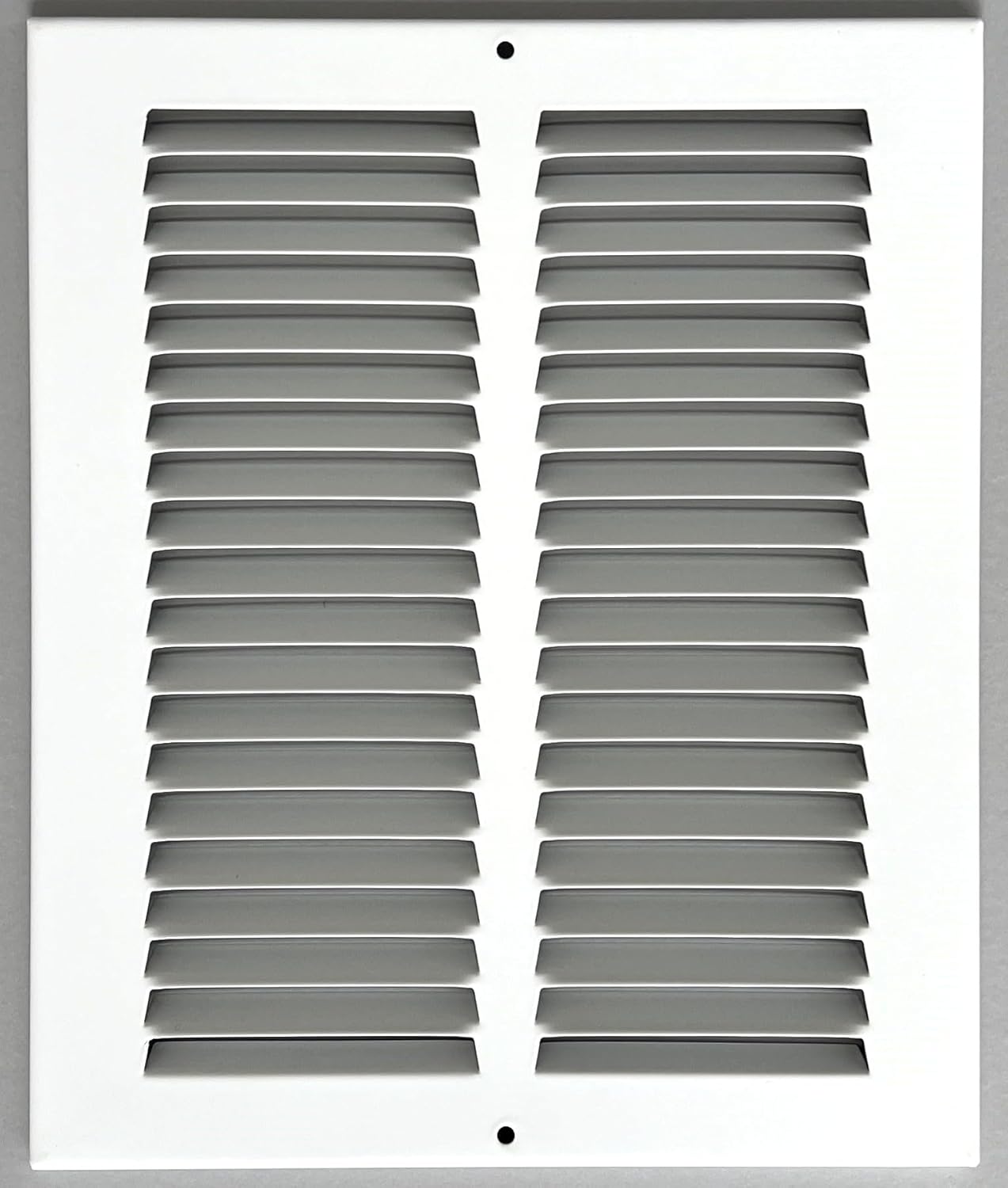 Fits 8x10 Duct Opening Stamped Steel Return Air Grille Vent Cover Grille for Sidewall and Ceiling in White Surface Dimensions: 9.75"W X 11.75"H (8" W x 10" H Duct Opening)