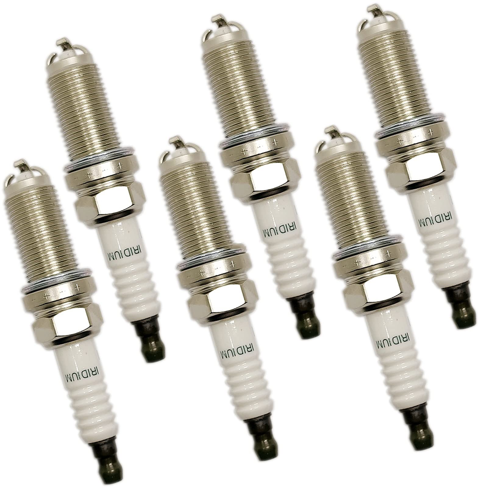 Spark Plug 6pcs FK20HBR11 Iridium Spark Plug 90919-01249 /Fit For Lexus GS IS LS RC 9091901249 267700-4200 3473 DFH6B11A 1501 DFH6B-11A (Color : White)