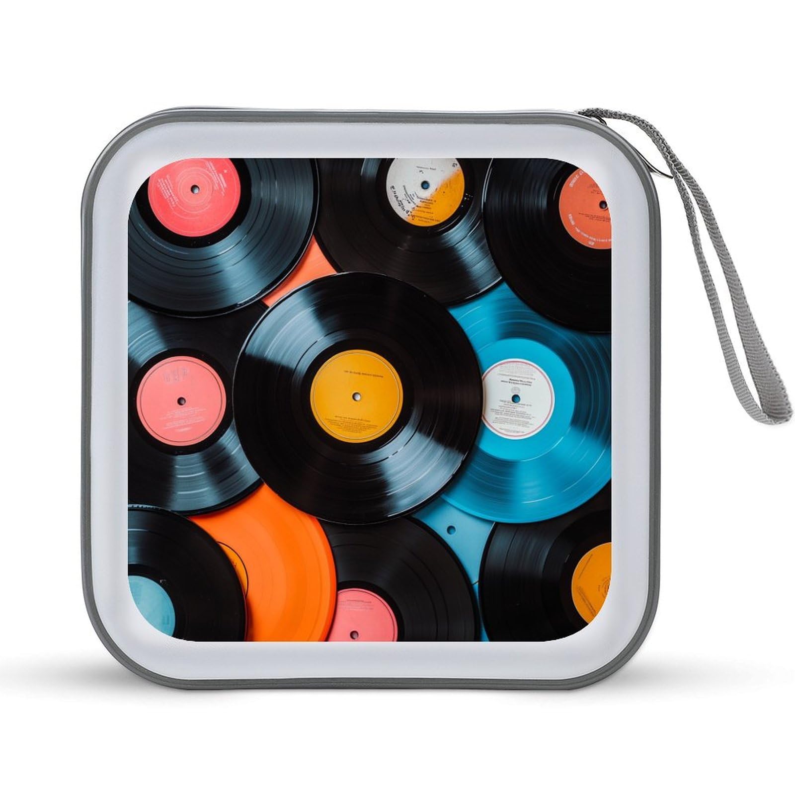 Vintage Vinyl Records DVD Storage Case Portable