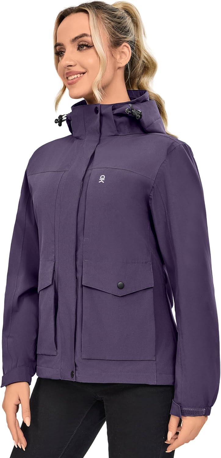 Little Donkey Andy Womens Waterproof Rain jacket with Hood Lightweight Windbreaker Raincoat Shell for Camping Hiking - Image 7