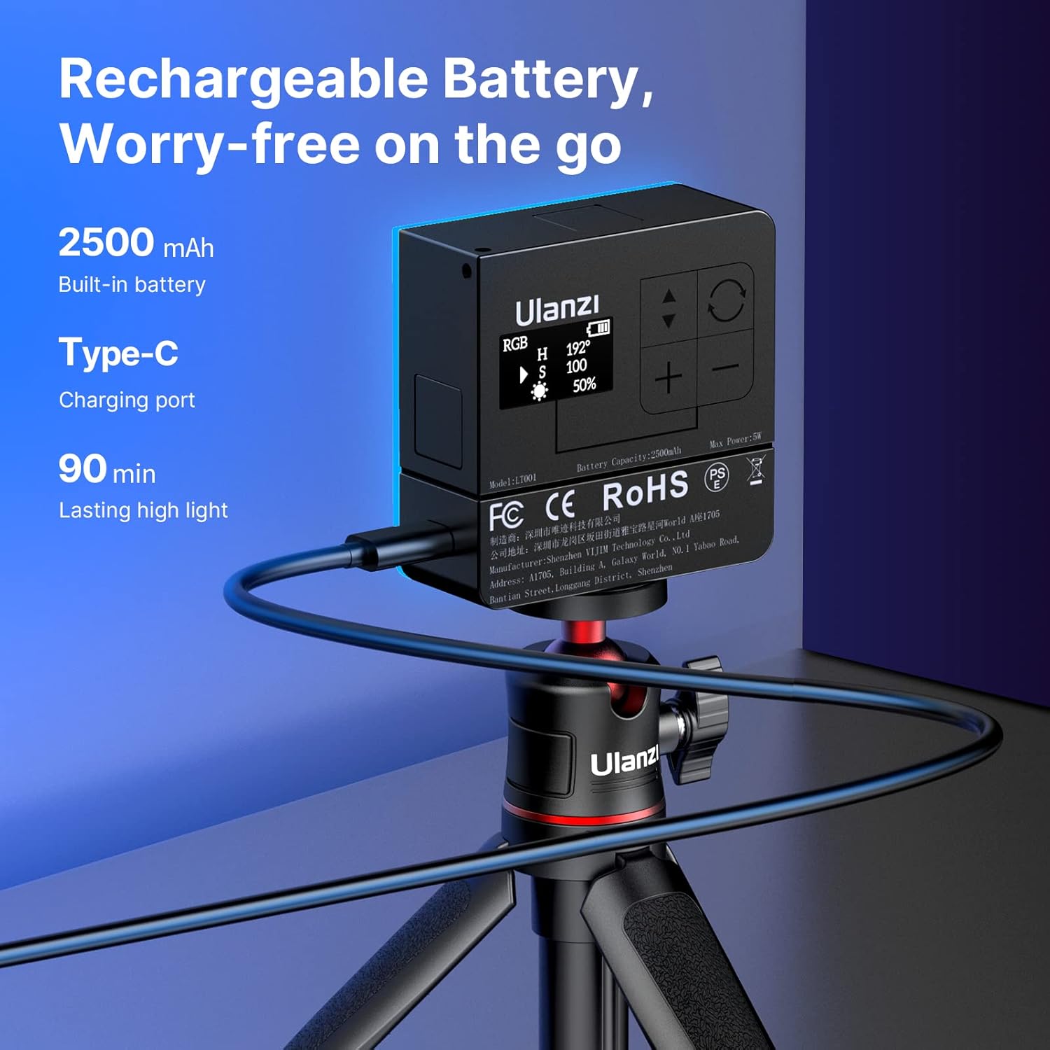 ULANZI U Rig Pro Smartphone Video Rig+ULANZI VL49 Pro RGB Video Light