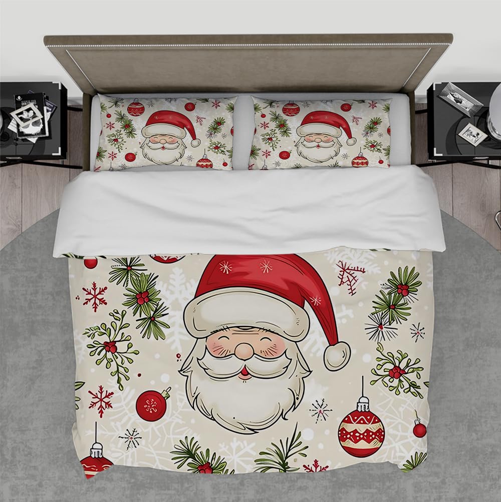 Housse de couette Noël 200x220cm pour décorer une chambre festives en hiver