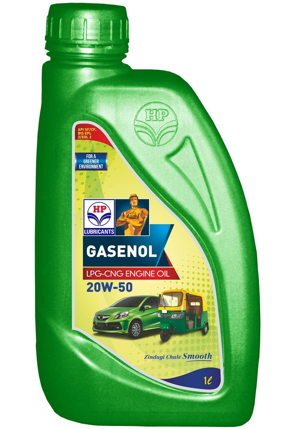 HP Lubricants Gasenol 20W50 API SF Engine Oil for Cars (1 L) Amazon