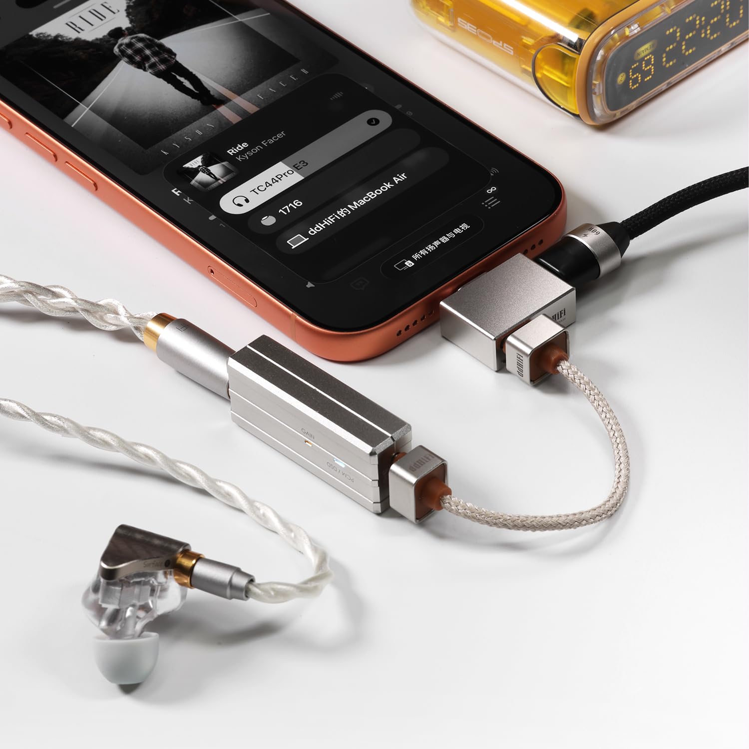DD ddHiFi TC28Max, adattatore USB-C OTG con ricarica PD da 60 W, DAC/Amp ad alta risoluzione, compatibile per telefono