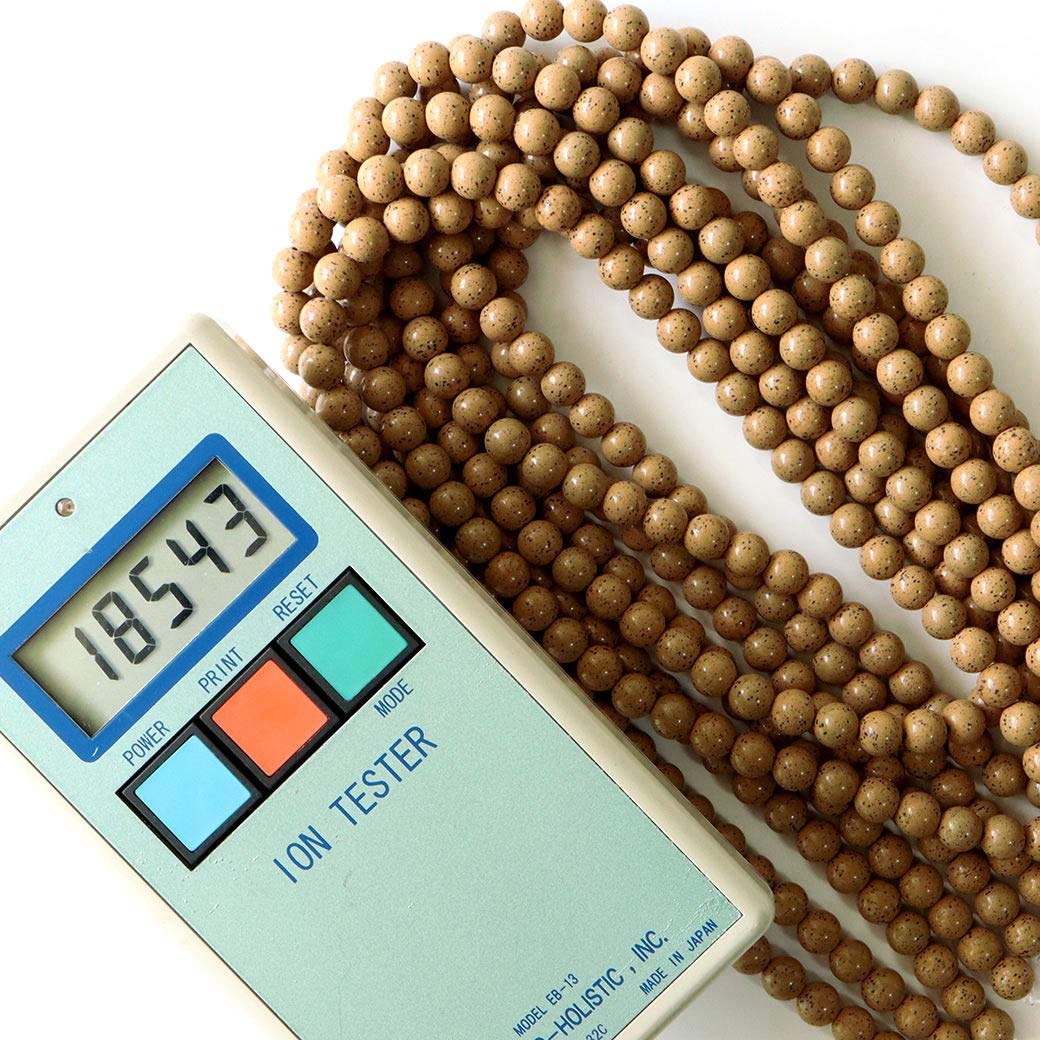 【北投石ブレスレット】8mm珠サイズ / 内径16.5cm Amazon | [OVER-9] 北投石 ブレスレット 8mm 本物保証 台湾 原石