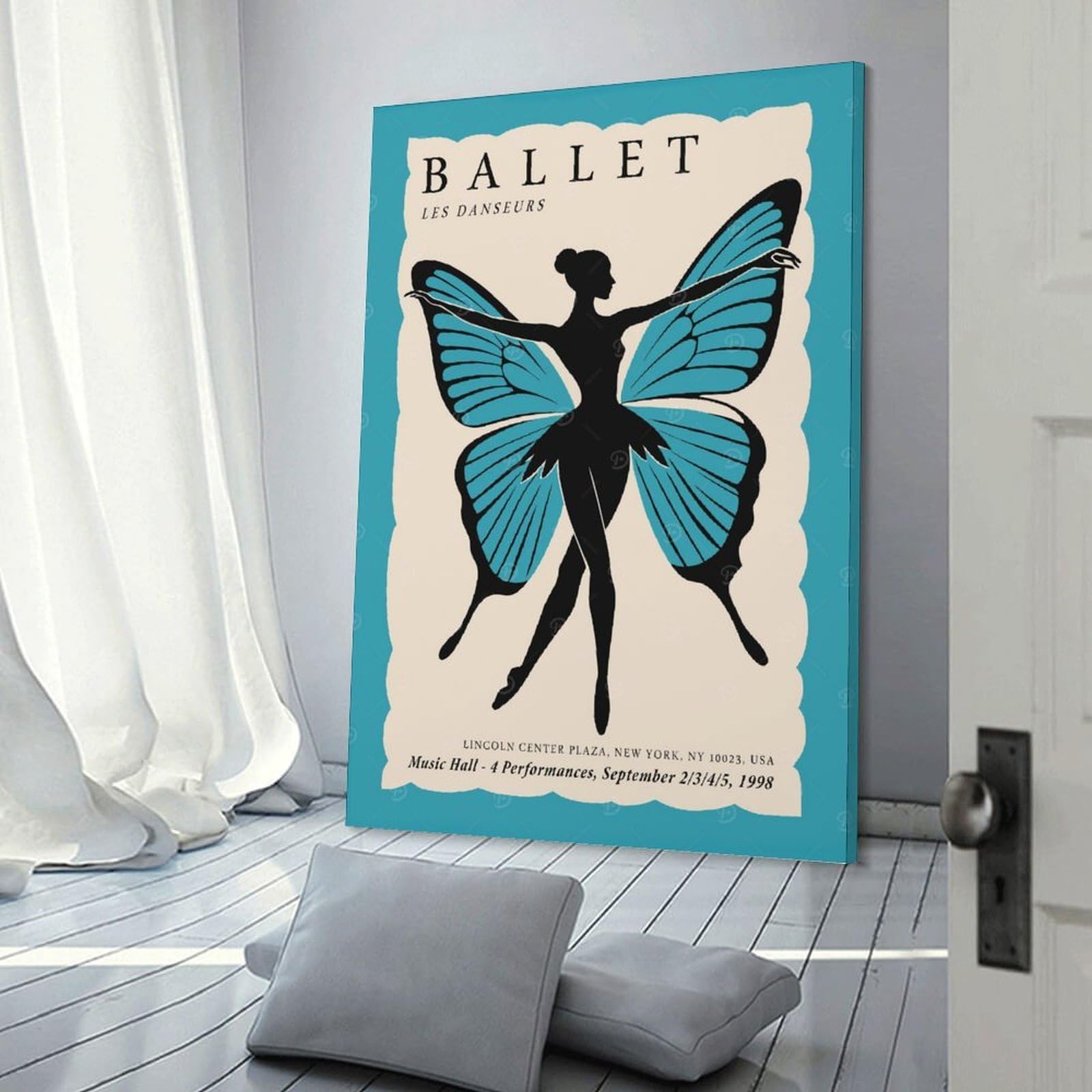 Junmoney Ballet Les Danseurs Canvas Art Print, 24x36inch(60x90cm), for Office Decor, Home Working Or Creative Rooms, Wall Art That Adds Style to Work Areas