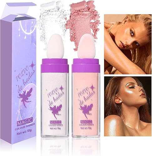 DAGEDA Purpurina corporal de 3 colores polvo iluminador corporal brillante barra de polvo con purpurina corporal polvo brillante de hadas brillante