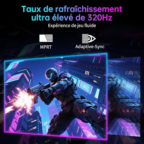KTC Écran PC Gamer MiniLED 27 Pouces M27P6, 4K 160Hz / 1080P 320Hz Commutation Transparente, 1152 Zones de Gradation Locale, HDR1400, 1ms GtG, Adaptive Sync, 145% sRGB, KVM, Blanc - 6