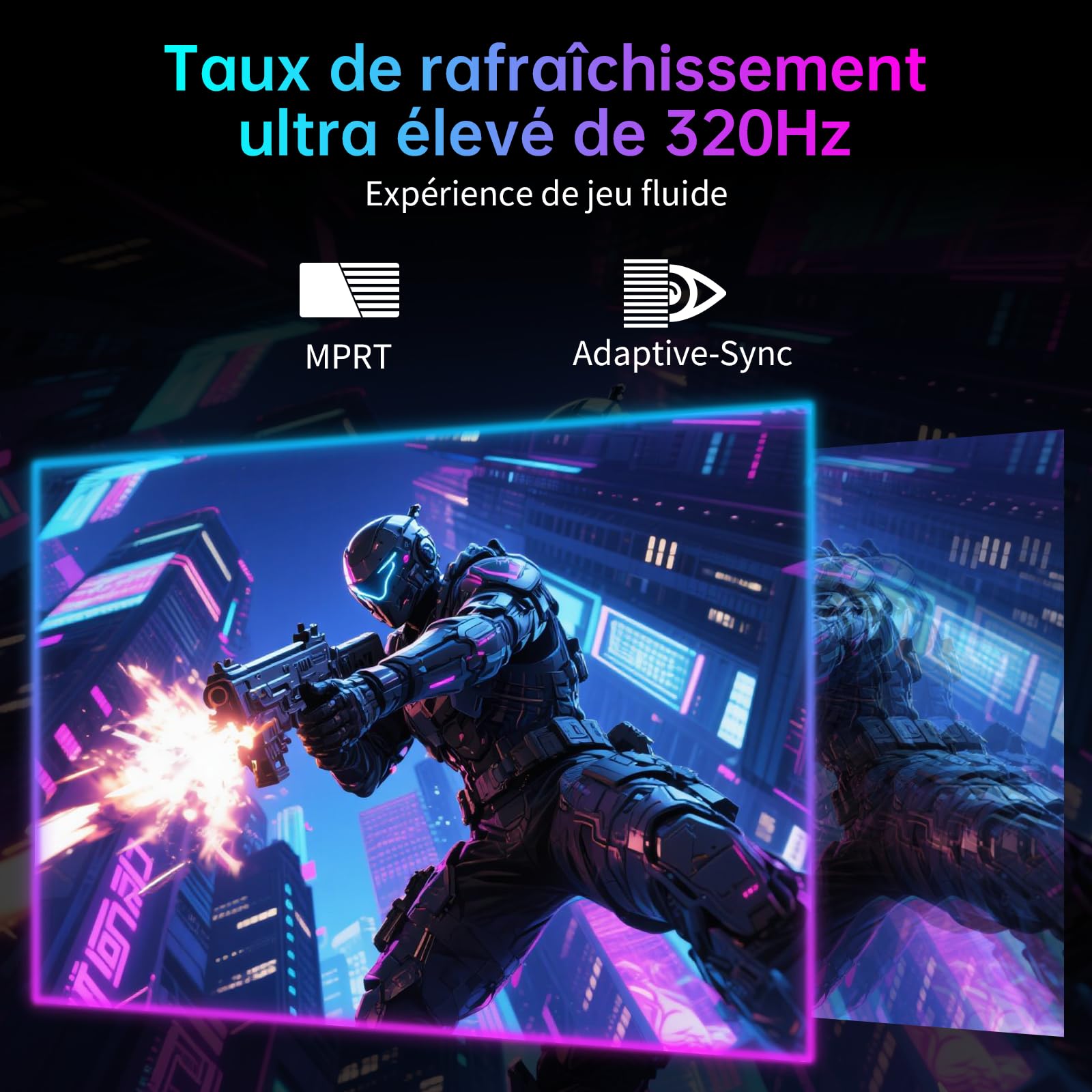KTC Écran PC Gamer MiniLED 27 Pouces M27P6, 4K 160Hz / 1080P 320Hz Commutation Transparente, 1152 Zones de Gradation Locale, HDR1400, 1ms GtG, Adaptive Sync, 145% sRGB, KVM, Blanc