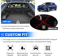 Vista 180 de Powerty Cubierta de Carga para Accesorios Kia Sportage 2023-2025 2026, Textura de Lona Cubierta Retráctil para Maletero Trasero de Carga de Equipaje