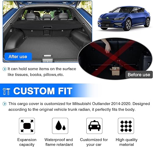 Miniatura 180 de Powerty Cubierta de Carga para Accesorios Kia Sportage 2023-2025 2026, Textura de Lona Cubierta Retráctil para Maletero Trasero de Carga de Equipaje