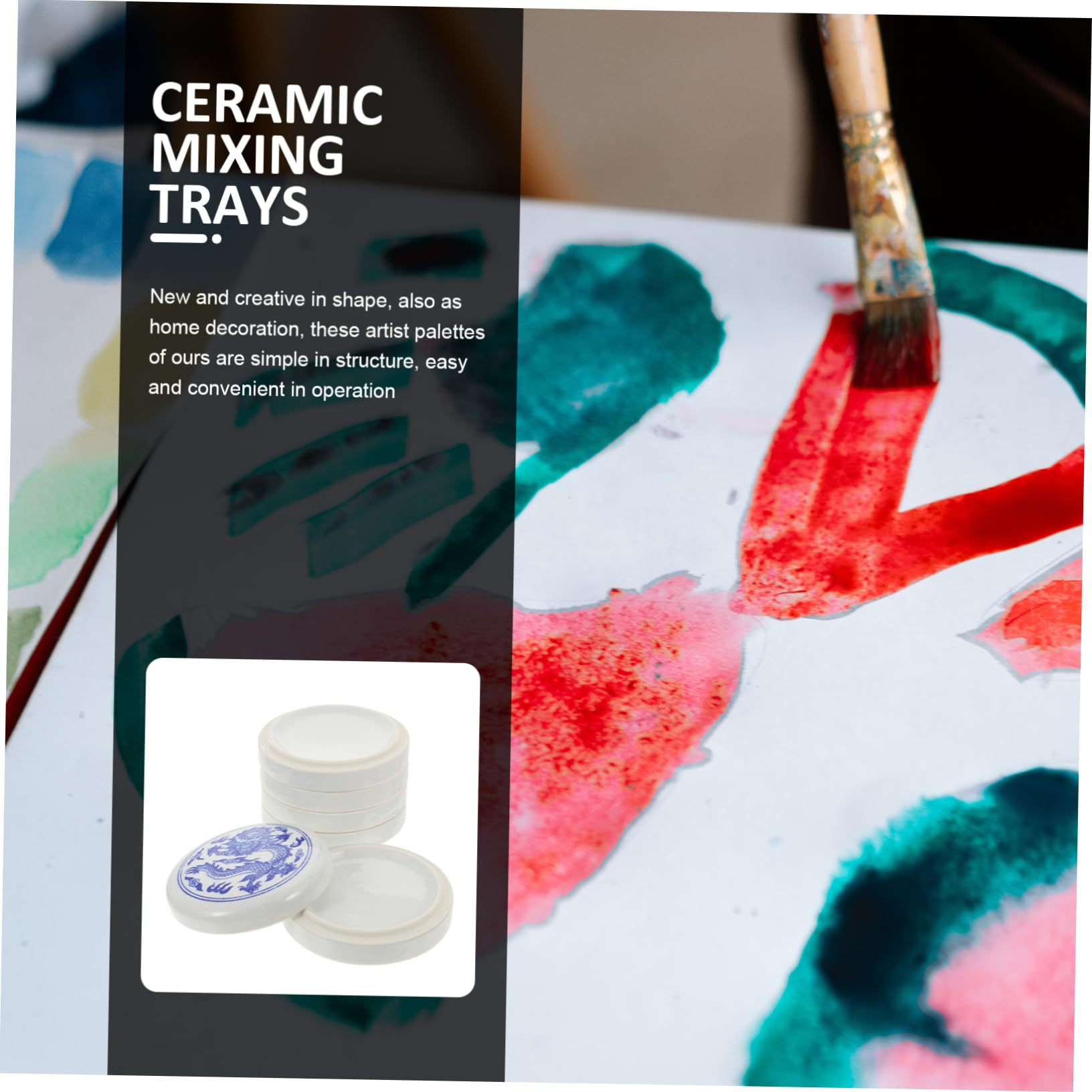 Anneome Keramik-aquarellmischer Praktische Pigmentschalen Für Künstler Tintenmischschalen DIY-malen Mischschalen Zum Zeichnen