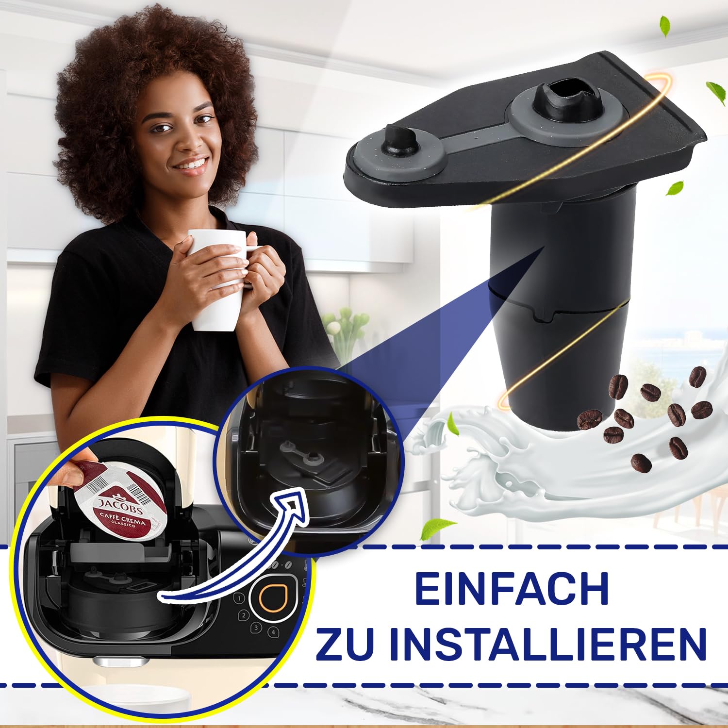 MONTERAL Getränkeauslaufdüse für Kapsel Kaffeemaschine mit dem Originalcode 12027369 00637482 637482 für Bosch Tassimo - Garantie 10 Jahre