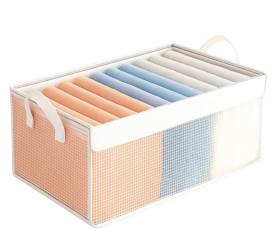 FPC- Wardrobe Organiser, Storage Box with Handles, Organiser Boxes, Large Folding Box, 26L Foldable PVC Storage Boxes, Moisture Mould for Shelves, Cupboards, Toys and More-image-19