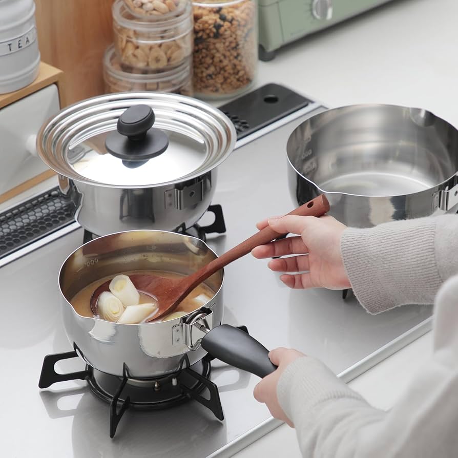 【ゆき平鍋】6点セット Amazon | 着脱式 ゆきひら鍋6点セット ハンドルおまけ オール