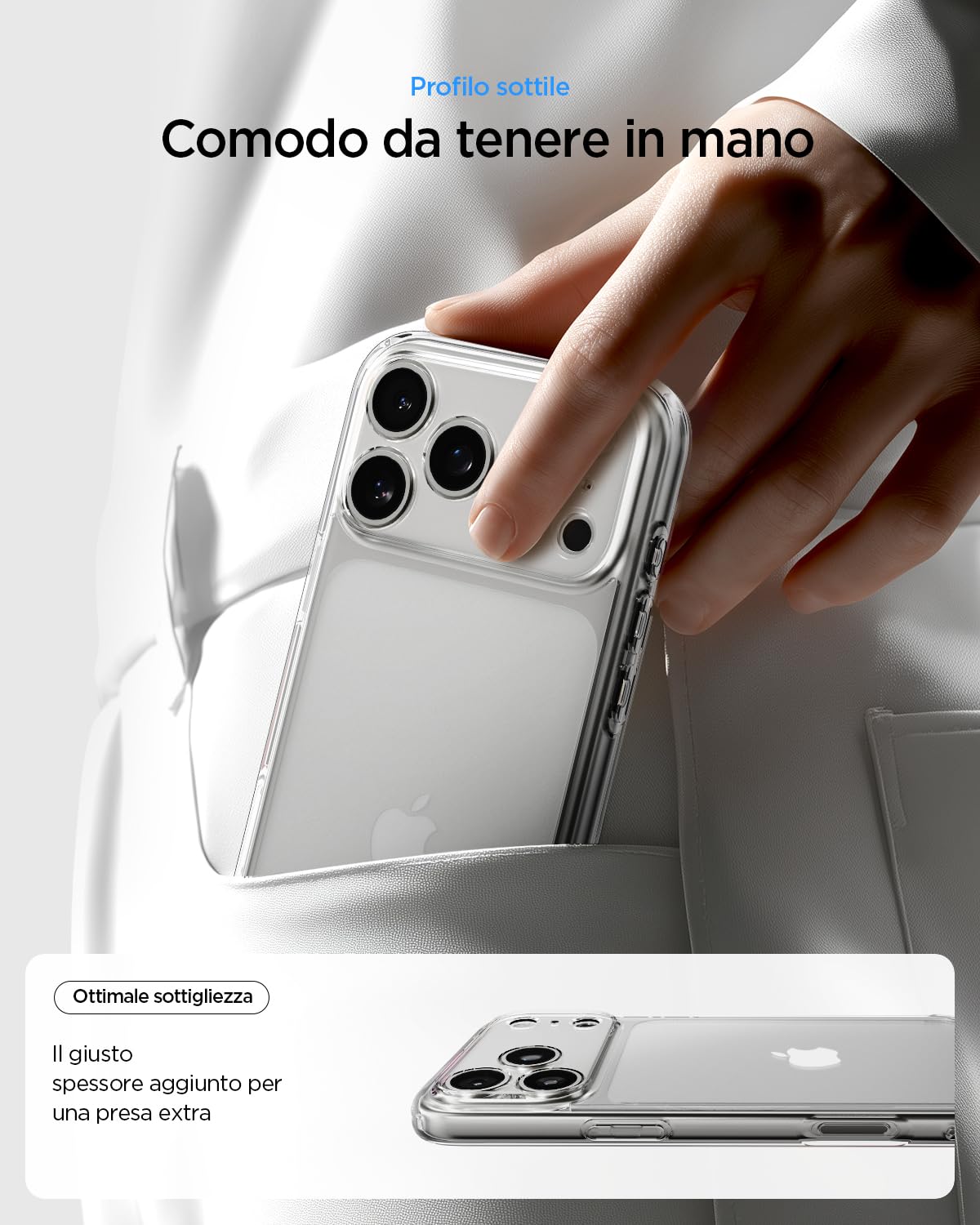 Spigen Cover Ultra Hybrid Compatibile con iPhone 17 Pro Max - Trasparente