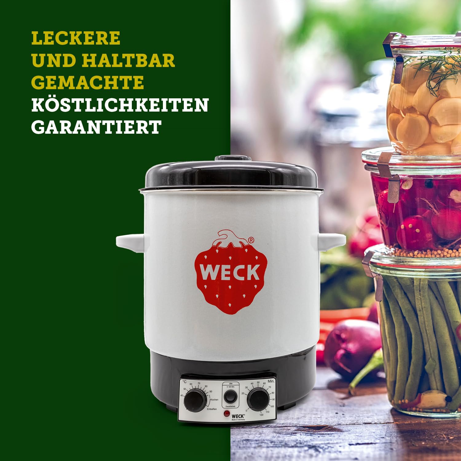 WECK Einkochautomat WAT 15 29 Liter emailliert Thermostat Zeitschaltuhr Schwarz