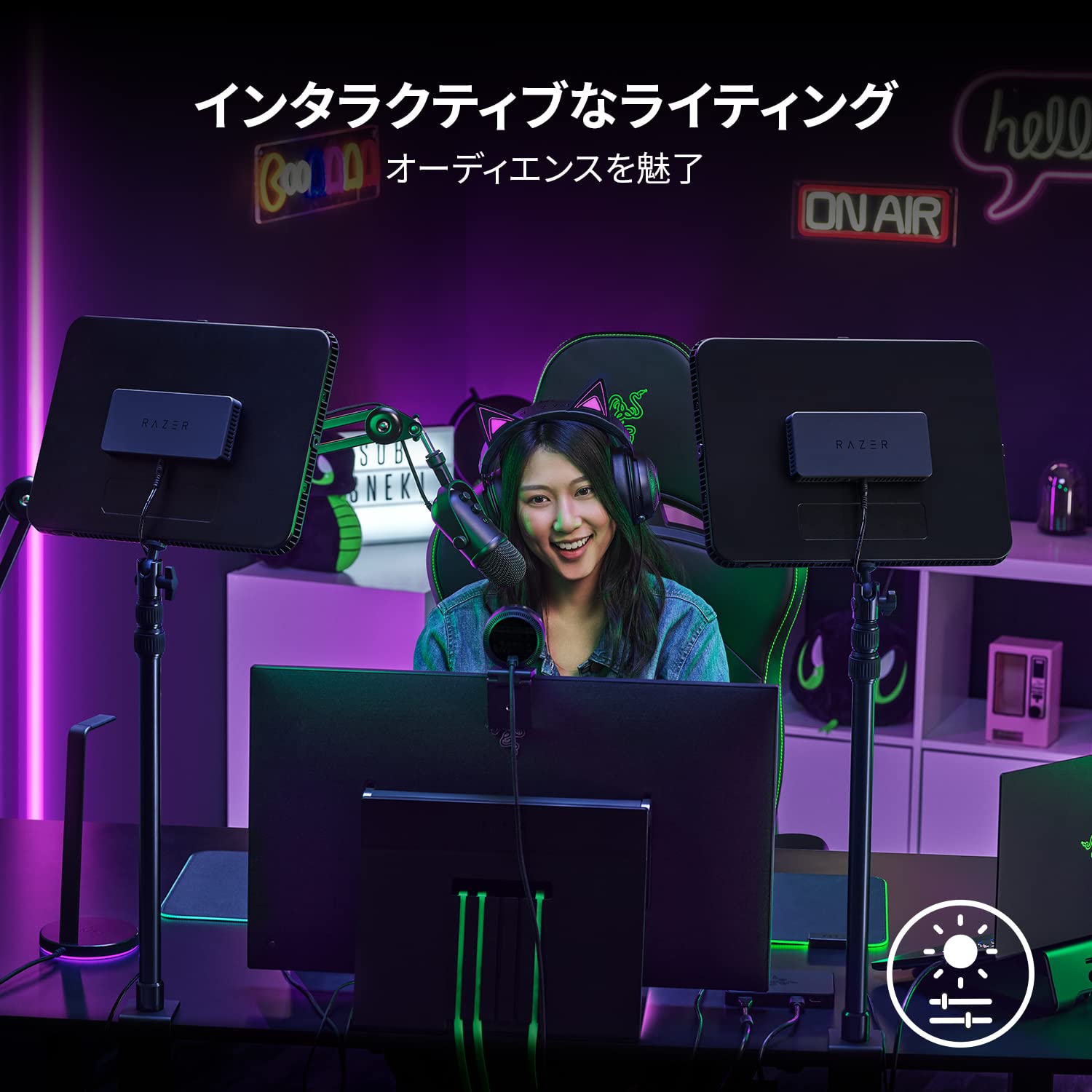 Amazon.co.jp: Razer Key Light Chroma RGB LED Light, 2800 Lumens