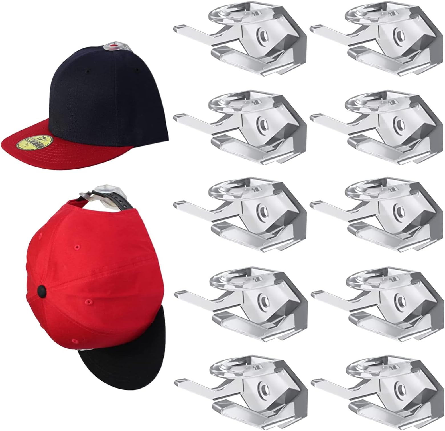 KGDUYC Cap Halter - 16 Clips Für Mützen Aufbewahrung An Wand Oder Tür