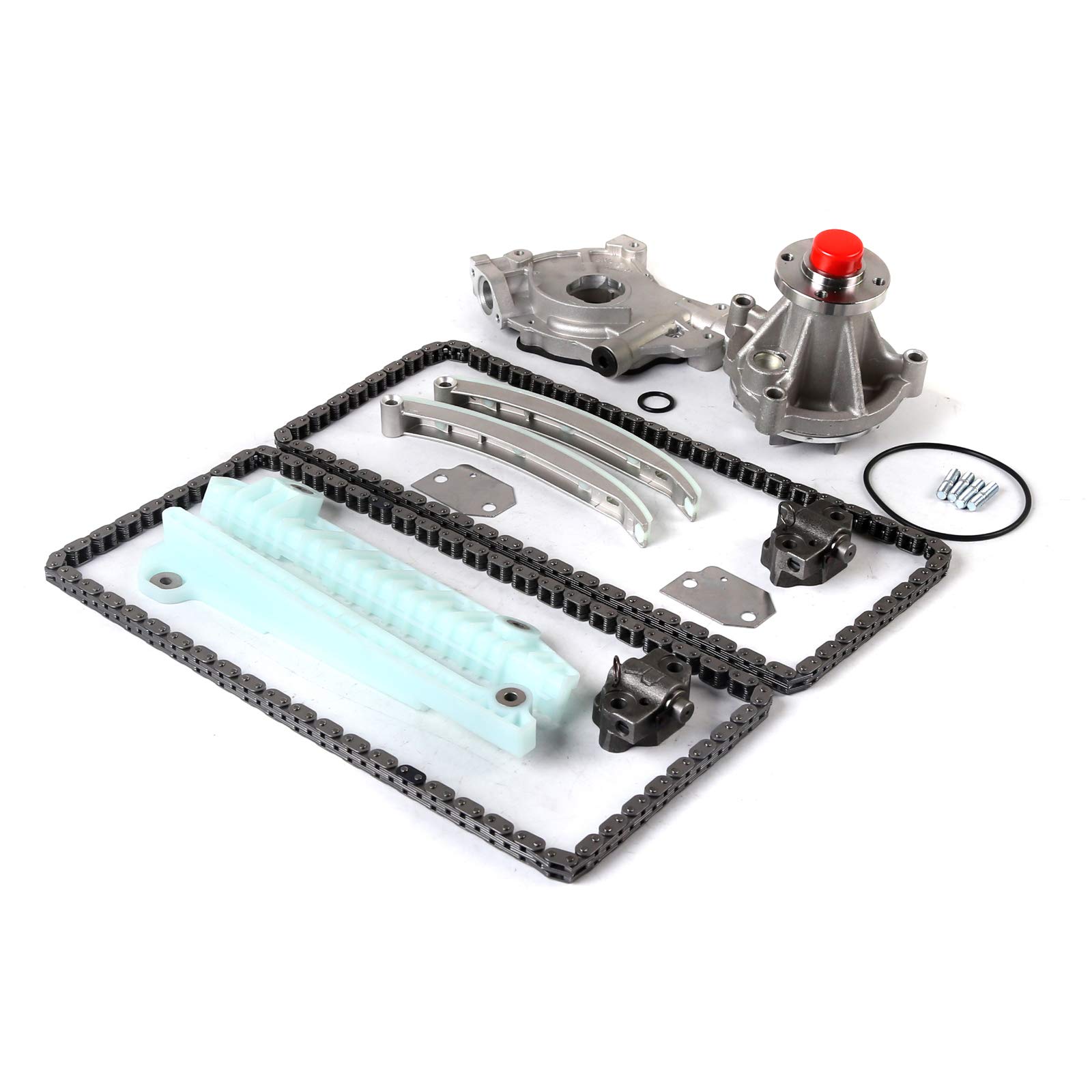 MPLUS Timing Chain Kit Oil Pump Water Pump Set, Compatible with, 1997-1999 Ford E150 Econoline Club Wagon 4.6L, 1997-2002 Ford Expedition 4.6L, 2002