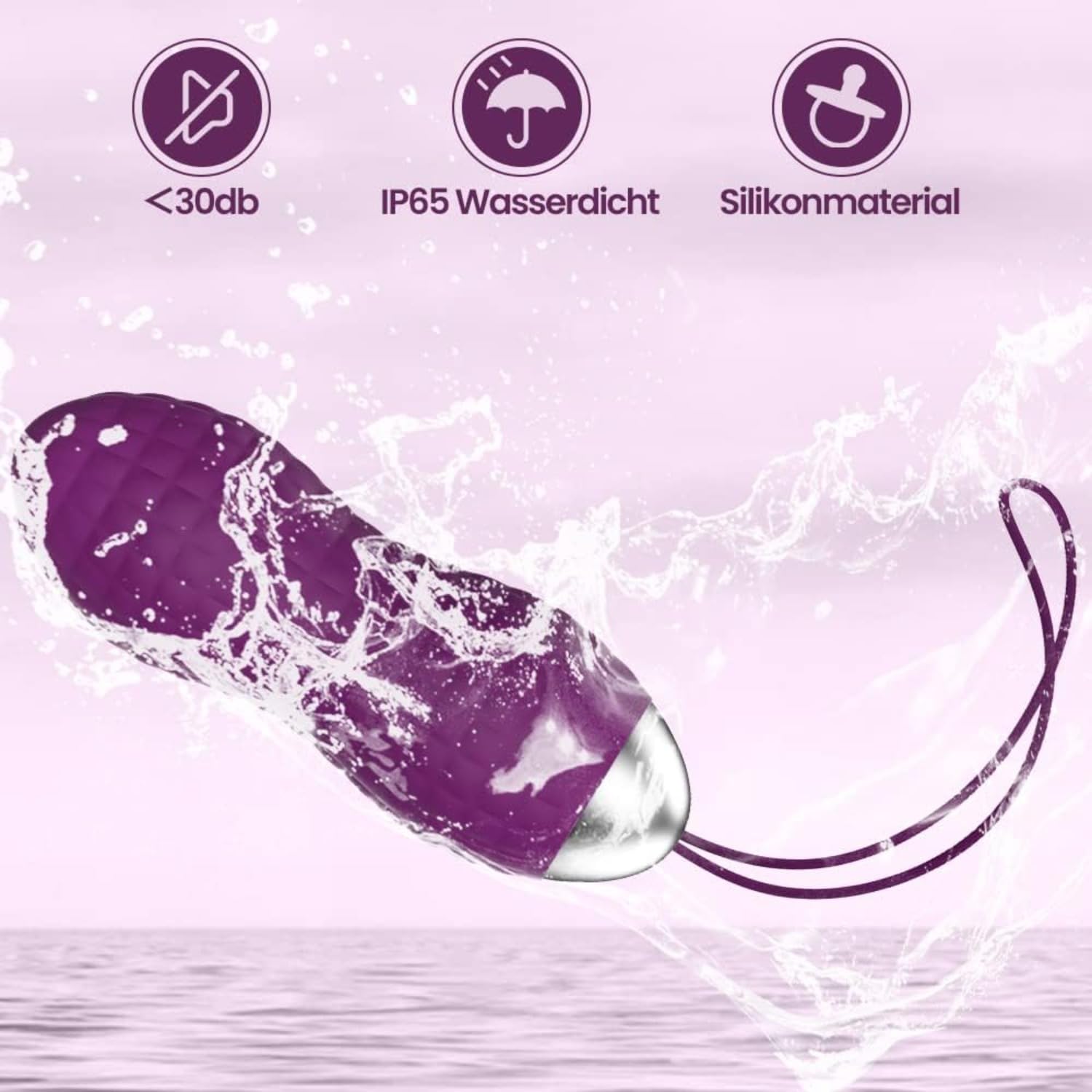 Vibratore, vibratore a forma di proiettile, stimolatore del punto G a forma di proiettile, dotato di telecomando wireless da 10 metri, 10 modalità di vibrazione