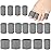 Blulu 16 Pcs Toe Cushion Tube Sleeves Soft Gel Corn Pad Protectors for Cushions Corns, Blisters, Calluses, Toes and Fingers(Gray)