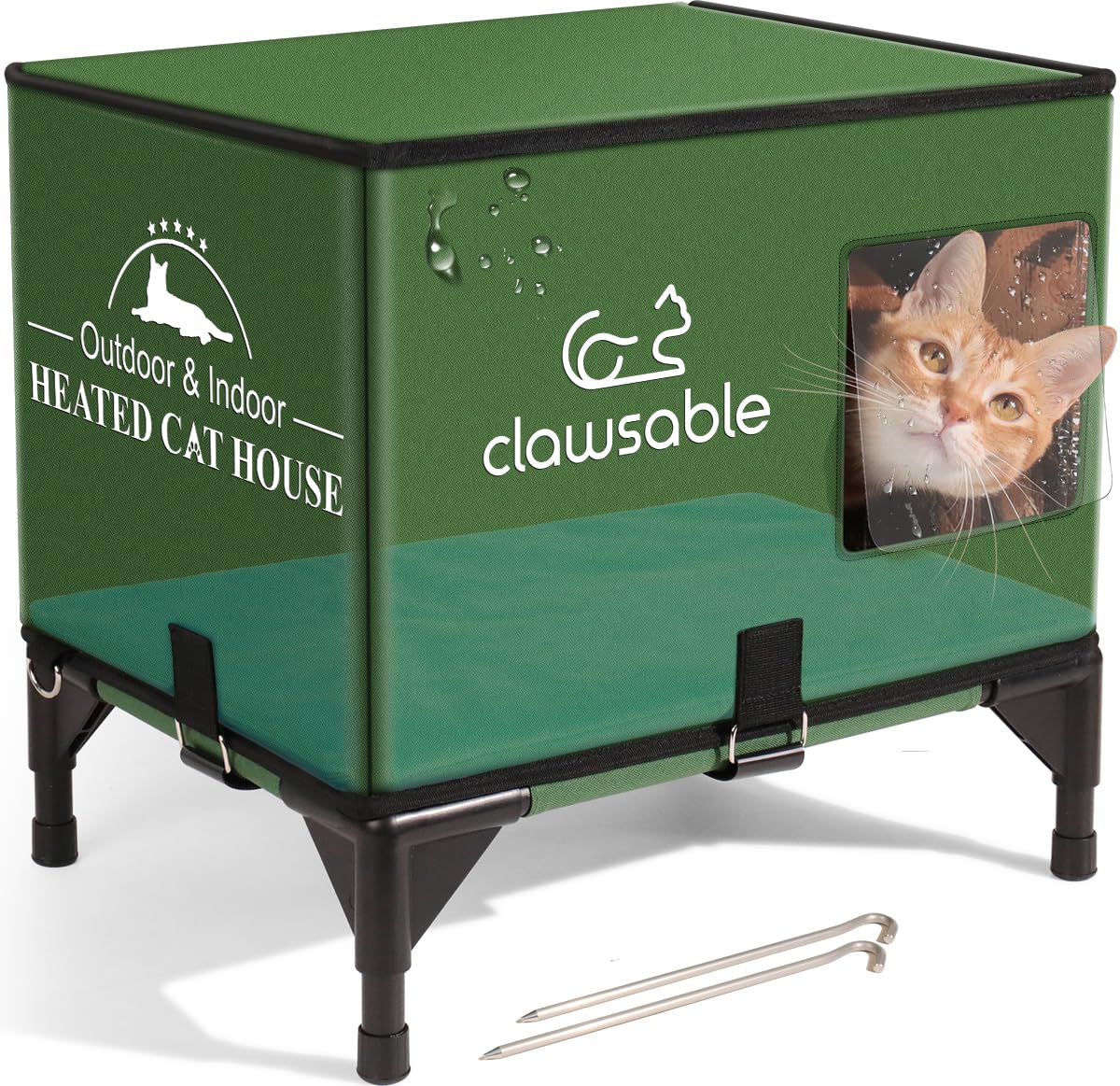 Outdoor Elevated Cat House For Outside Community Cats Pet Products