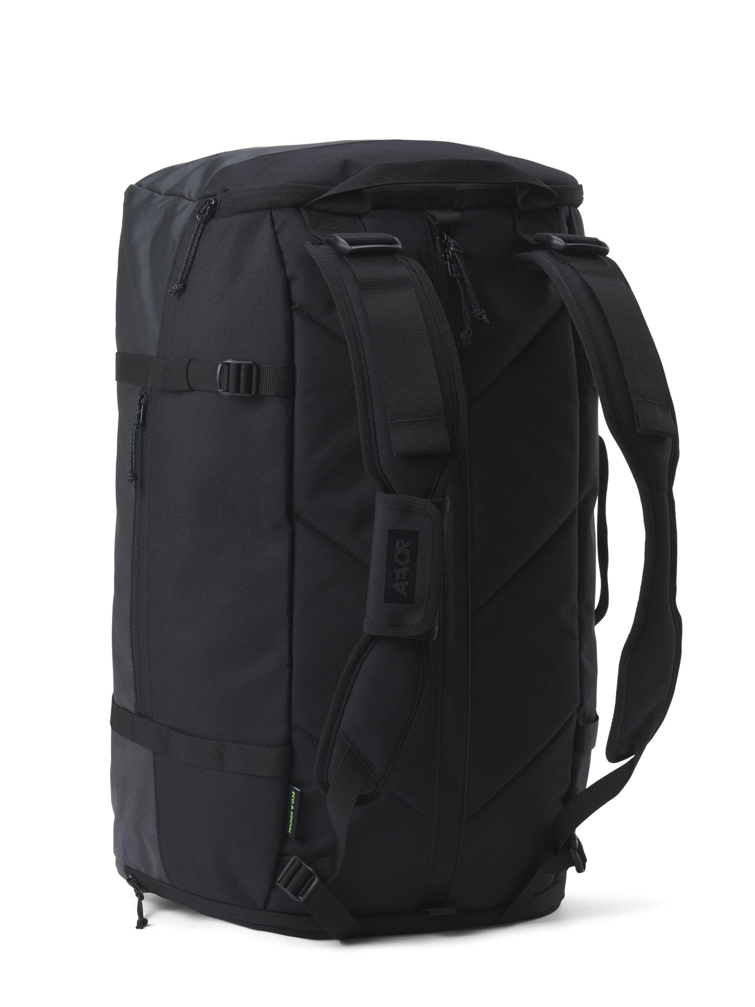 AEVOR Reisetasche Sporttasche Damen und Herren Duffel mit Schuhfach bis 43 L Reiserucksack Handgepäck wasserabweisend travel Essentials Schwarz