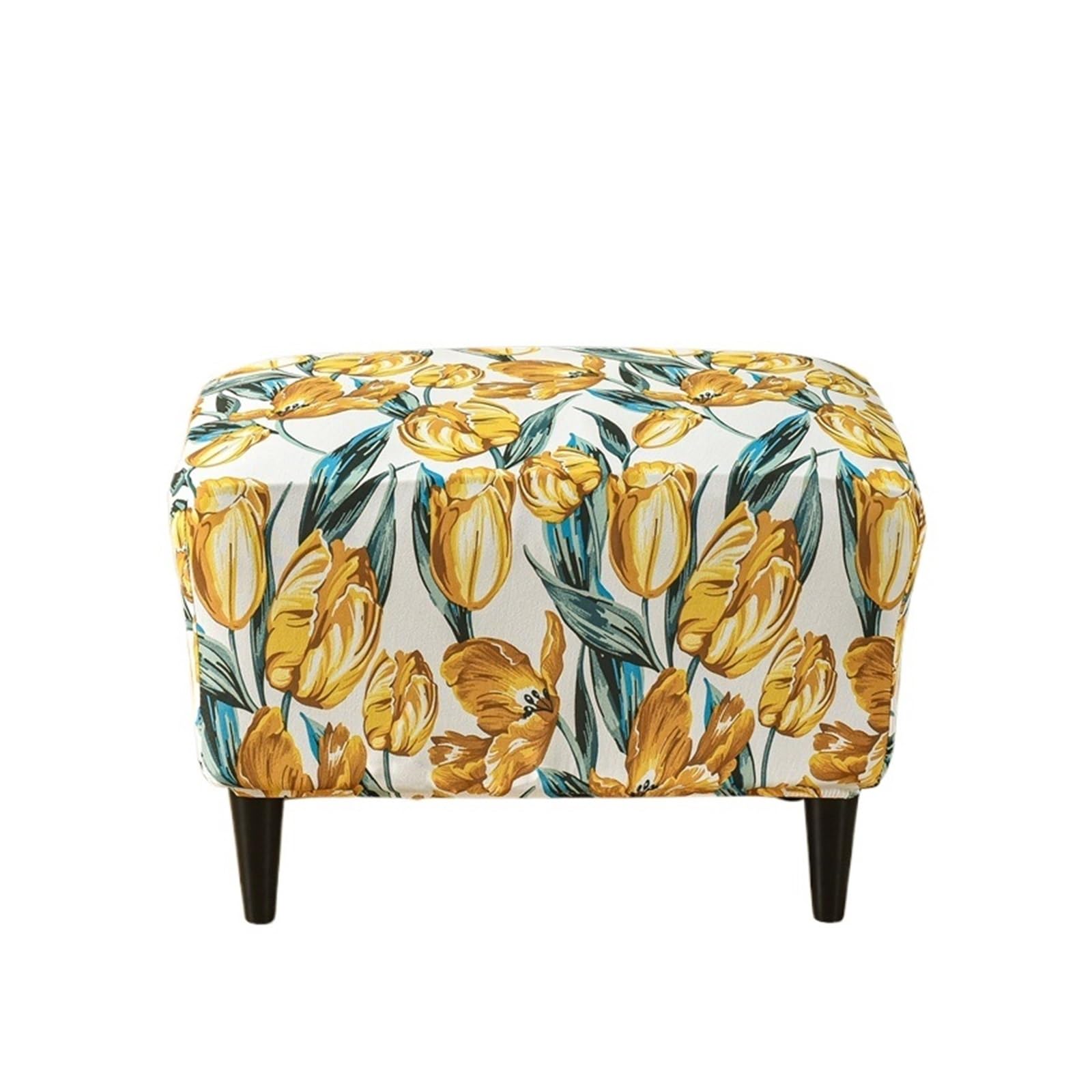 GCYEIDMA Wing Chair Slipcover Wing Chair Cover Stretch Armchair Relax Sofa Slipcovers with Seat Cushion Footstool Covers(B4 Footstool Cover)
