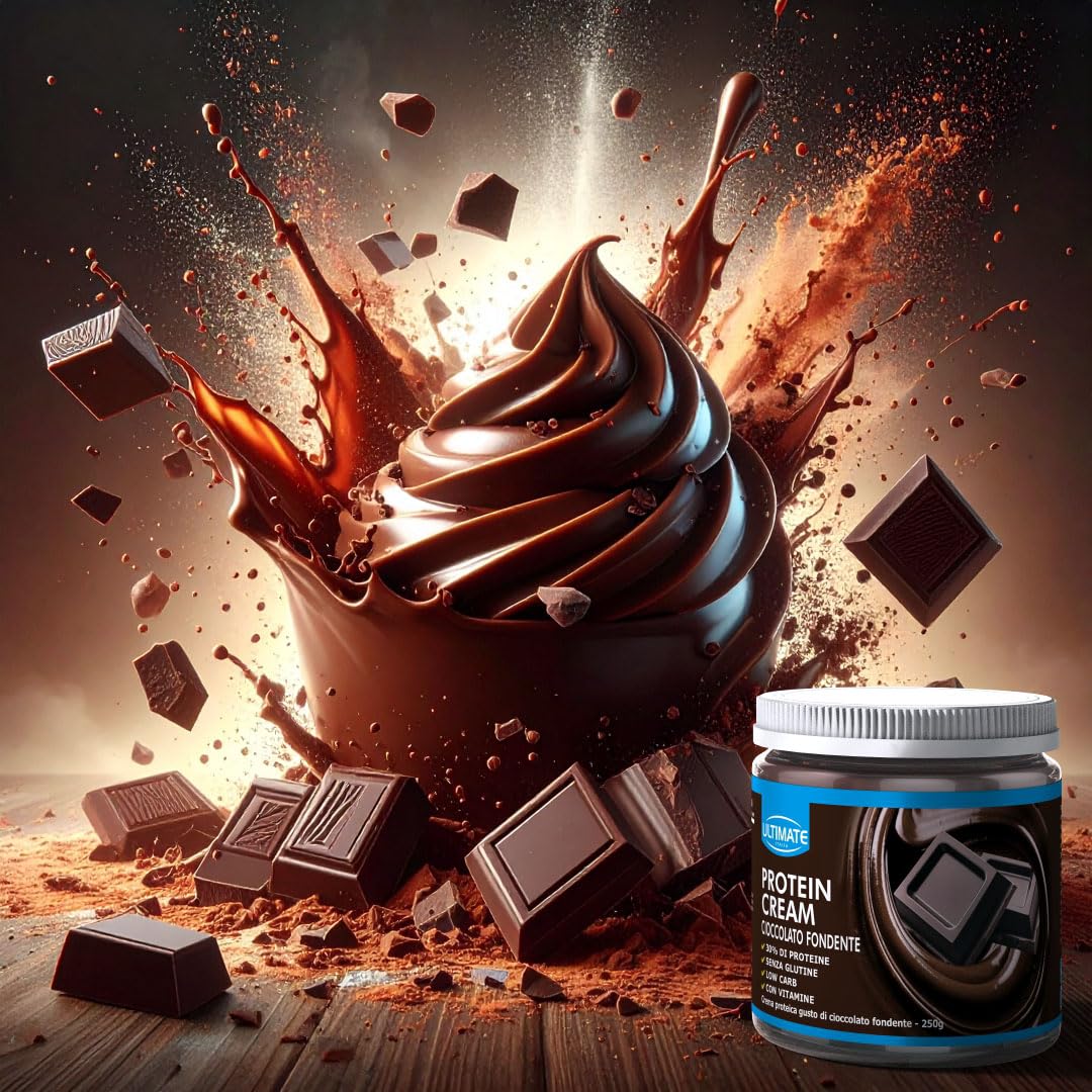 Ultimate Italia - 2 protein cream gusto cioccolato fondente - Senza Glutine - Low Carb - 2x250g