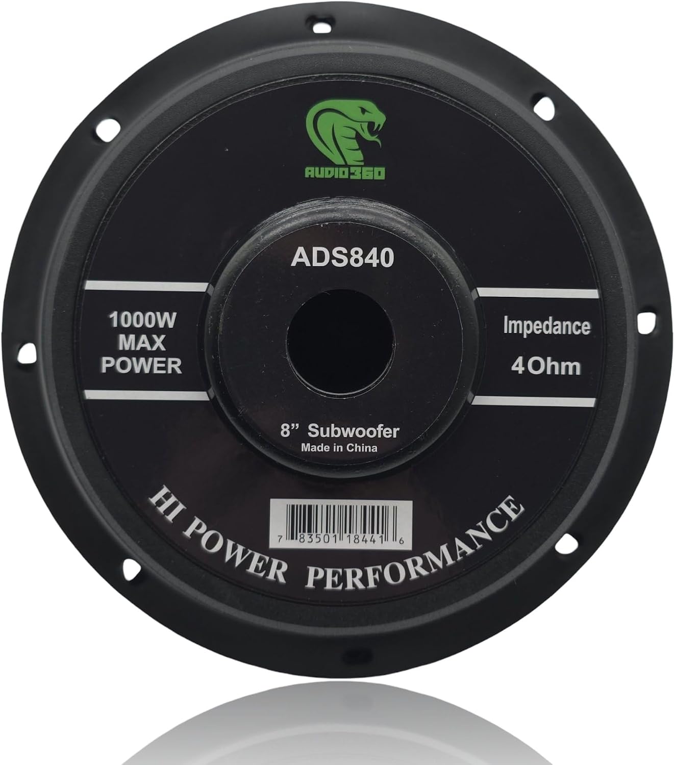 ADS840 8" Shallow Mount Subwoofers, 2000W Peak Power, 4-Ohm Impedance, Compact Design - Perfect for Limited Space Installations - Bundle of 2 Subwoofers