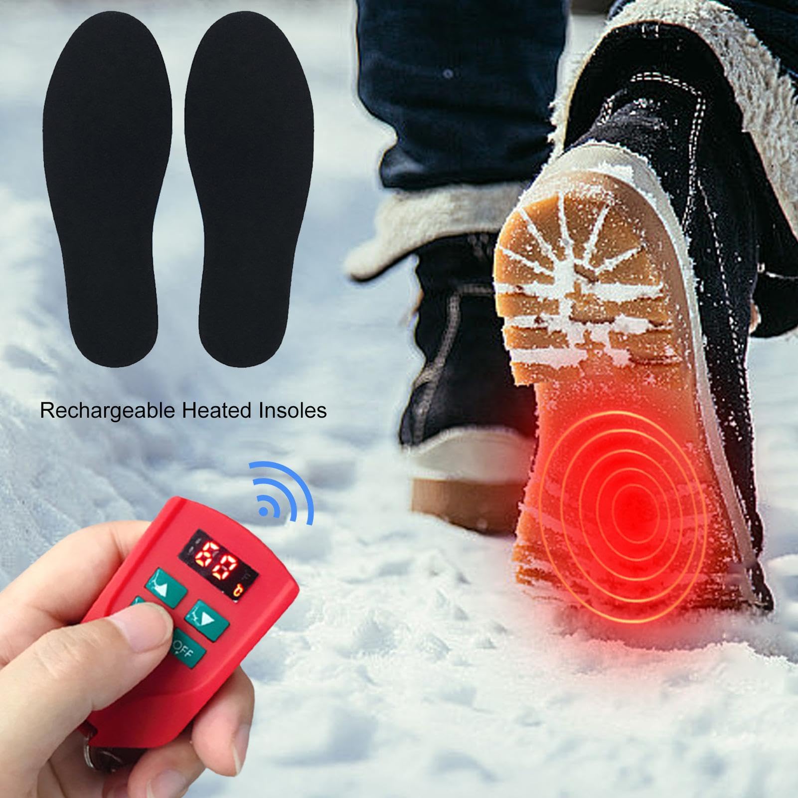 Semelles Chauffantes pour Homme Respirantes, Lavables, Thermiques, Coussins | Semelles Chauffantes Électriques Respirantes Lavables Ski Moto Randonnée Camping Chasse
