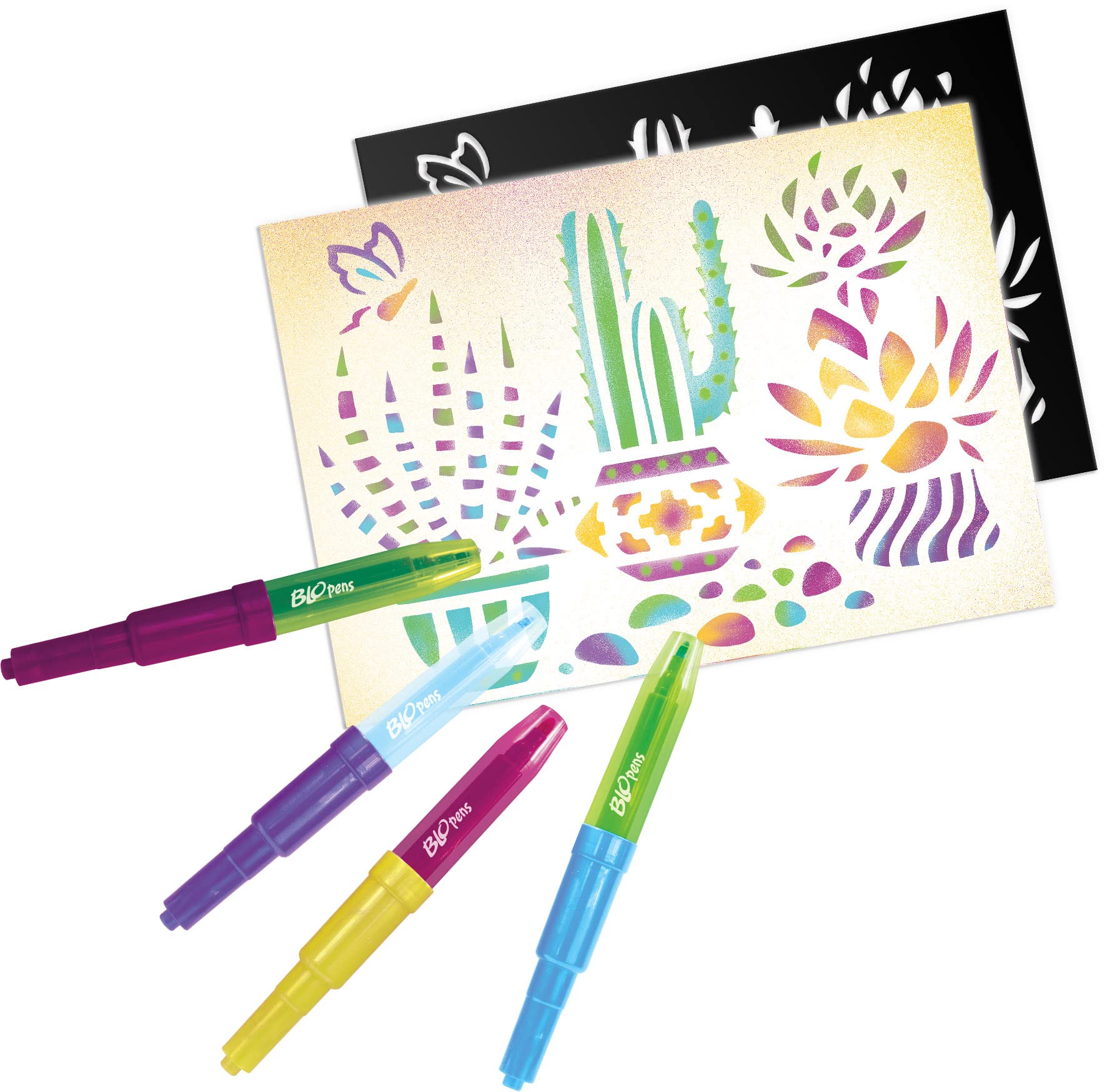 Blopens Set Farfalle Magiche - Gioco Creativo Per Bambini Dai 5 Anni Con Pennarelli A Soffio