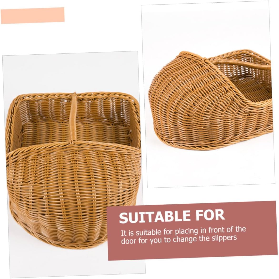 Alipis Material Slipper Storage Basket Multi-function Shoe Organizer Entryway Shoe Bin