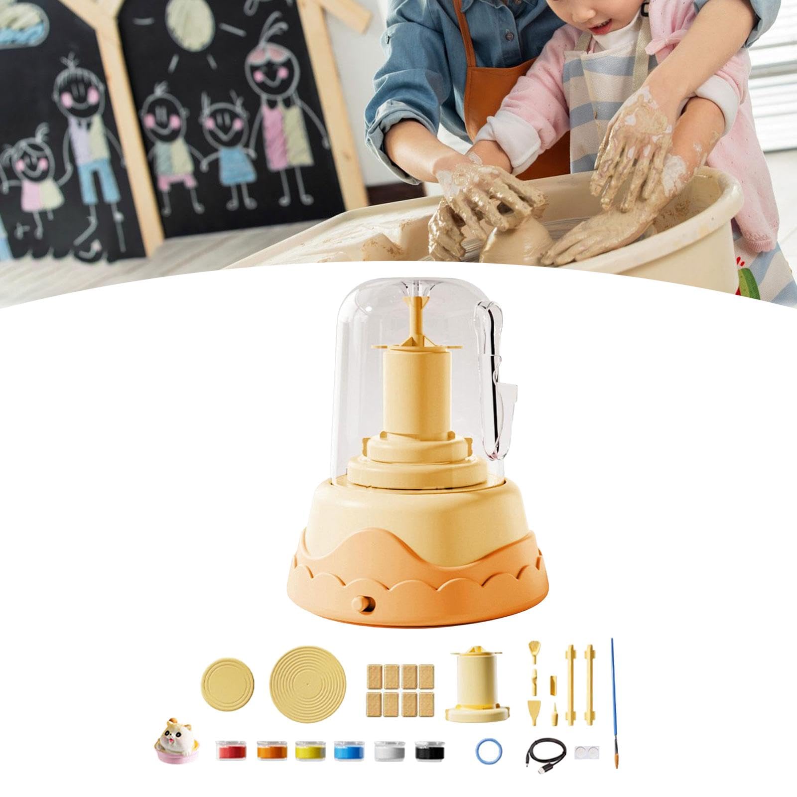 Töpferscheiben Set für Kinder – DIY Bastelprojekte, Bastelaktivitäten, Kunst Bastelset