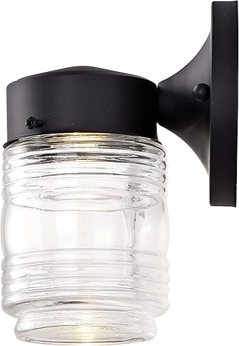 Miniatura 4 de Satco Porche - Tarro de cristal LED de 8 W para montaje en pared al aire libre en estilo tradicional, 7.4 pulgadas de alto y 4.49 pulgadas de ancho