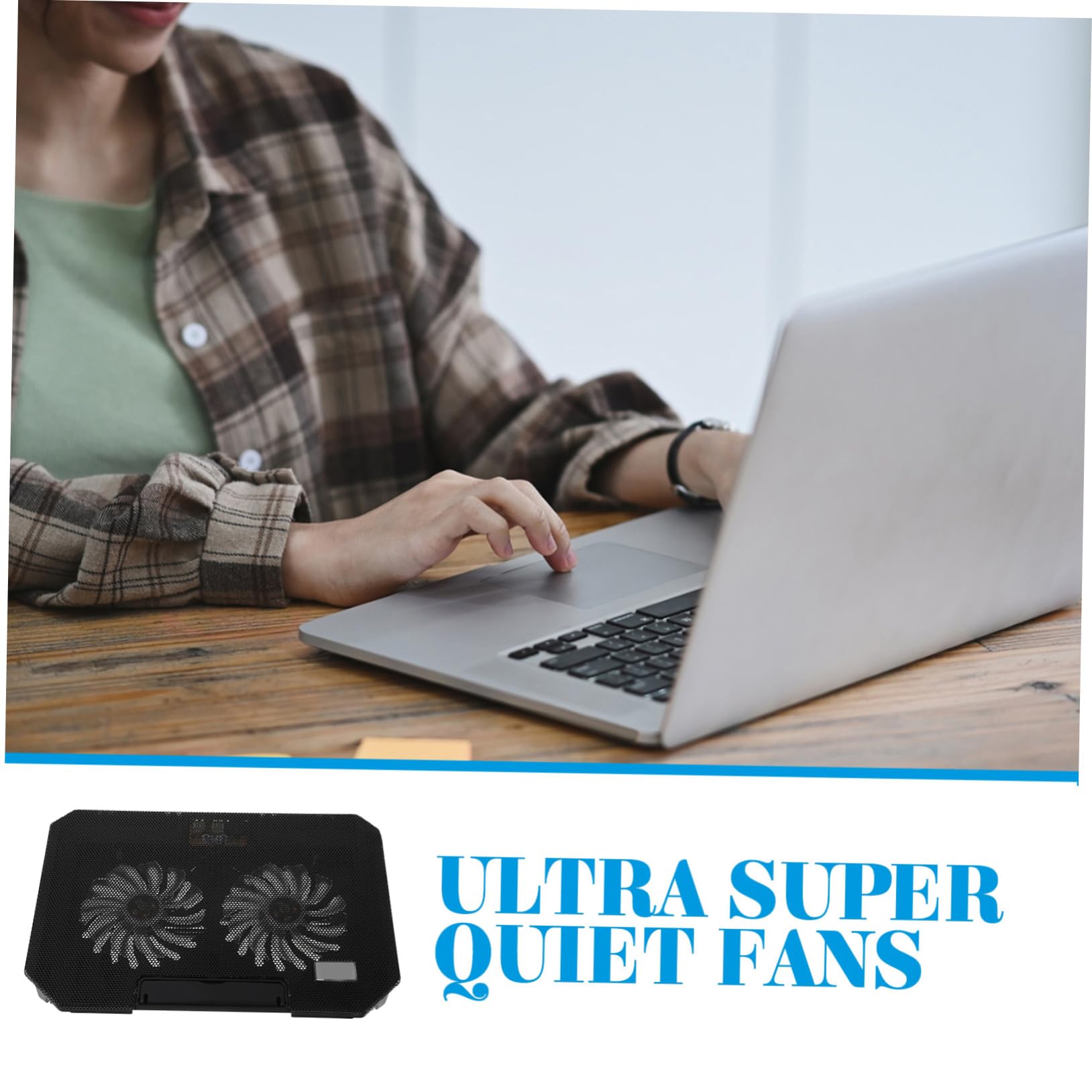 Uonlytech Ventilador Enfriador Portátil Almohadillas Refrigeración Soporte Ajustable Computadora