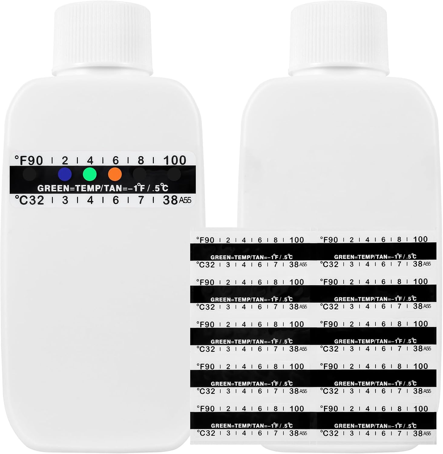 12Pcs Urine Test Complete Kit with 2Pcs 100ML Translucent