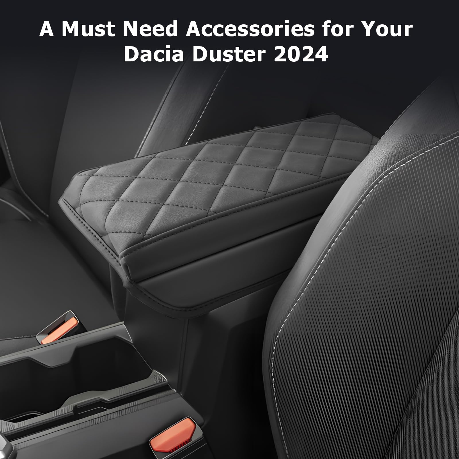 LUWU Kompatybilny z Dacia Duster 3 2024 2025 (modele z podłokietnikami) konsola środkowa, podłokietniki, osłona, osłony podłokietników, ochrona, auto, konsola środkowa, podłokietnik, ochrona,