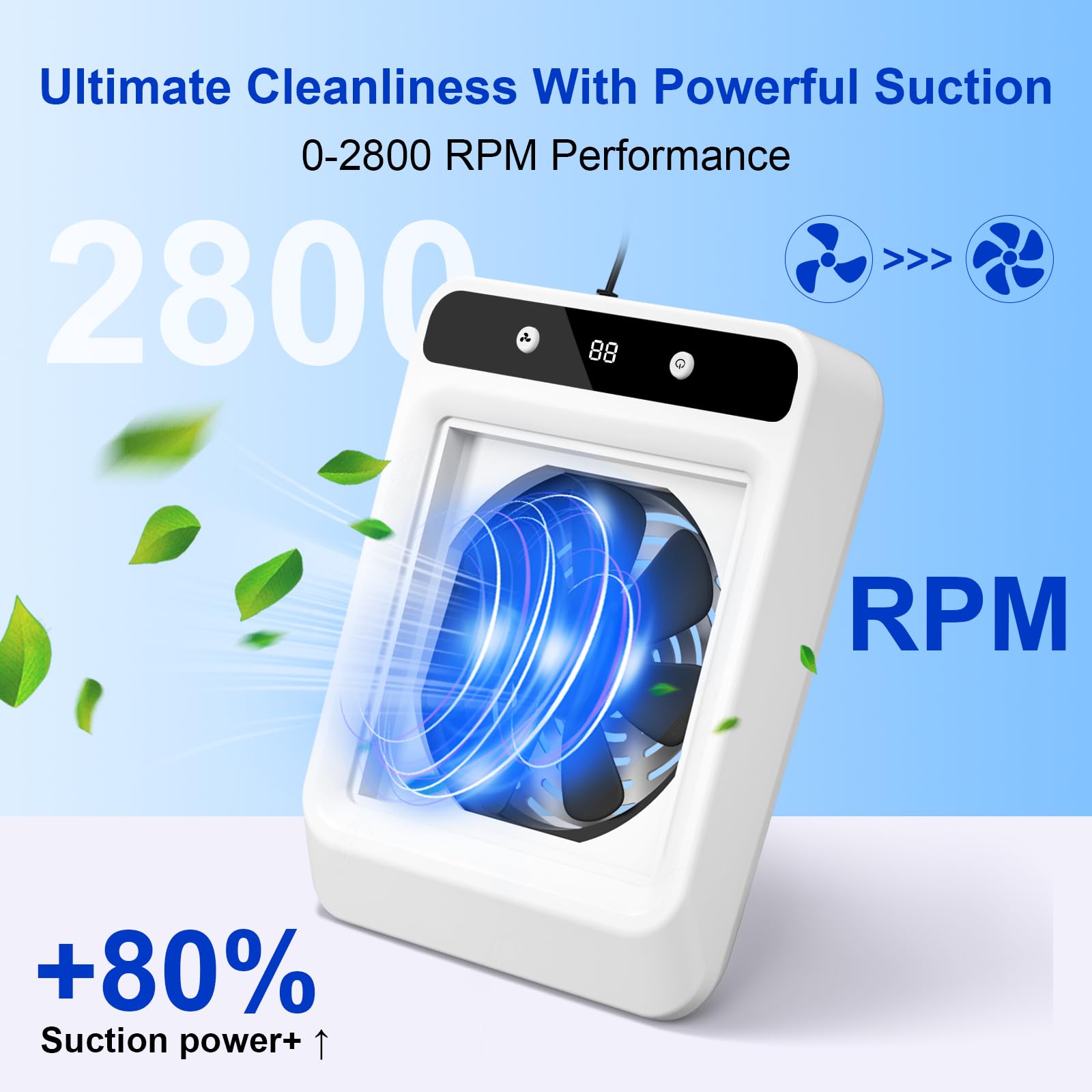 MIRAGE LAYON Nail Dust Collector - Ultra-Quiet & Powerful Dust