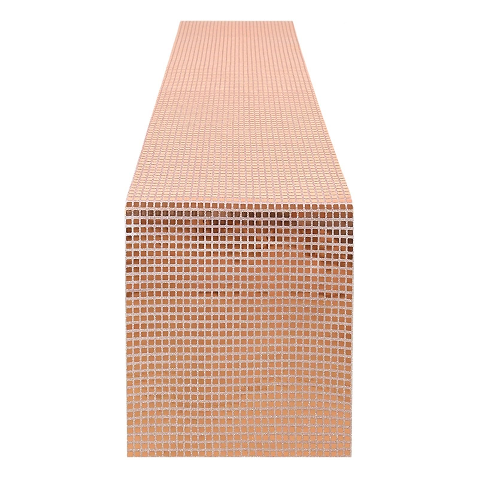 Disco Table Runner 30*180cm Glitter Sequin Table Runner Mirror Gold/Silver Foil Metallic Dining Decoration(B02)