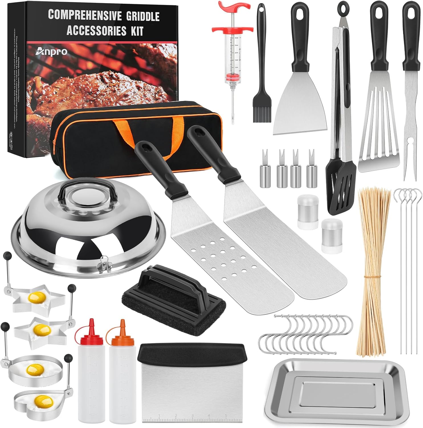 Griddle Accessories Kit,139Pcs Stainless Steel Flat Top