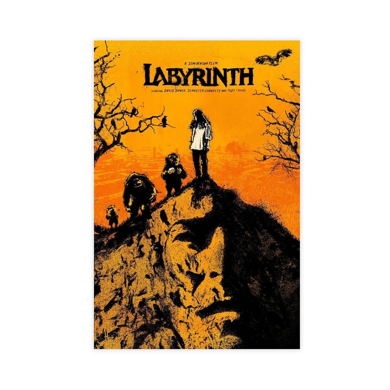 Classic Movie Labyrinth Poster Canvas Poster Bedroom Decor Sports Landscape Office Room Decor Gift Unframe： 12x18inch(30x45cm)