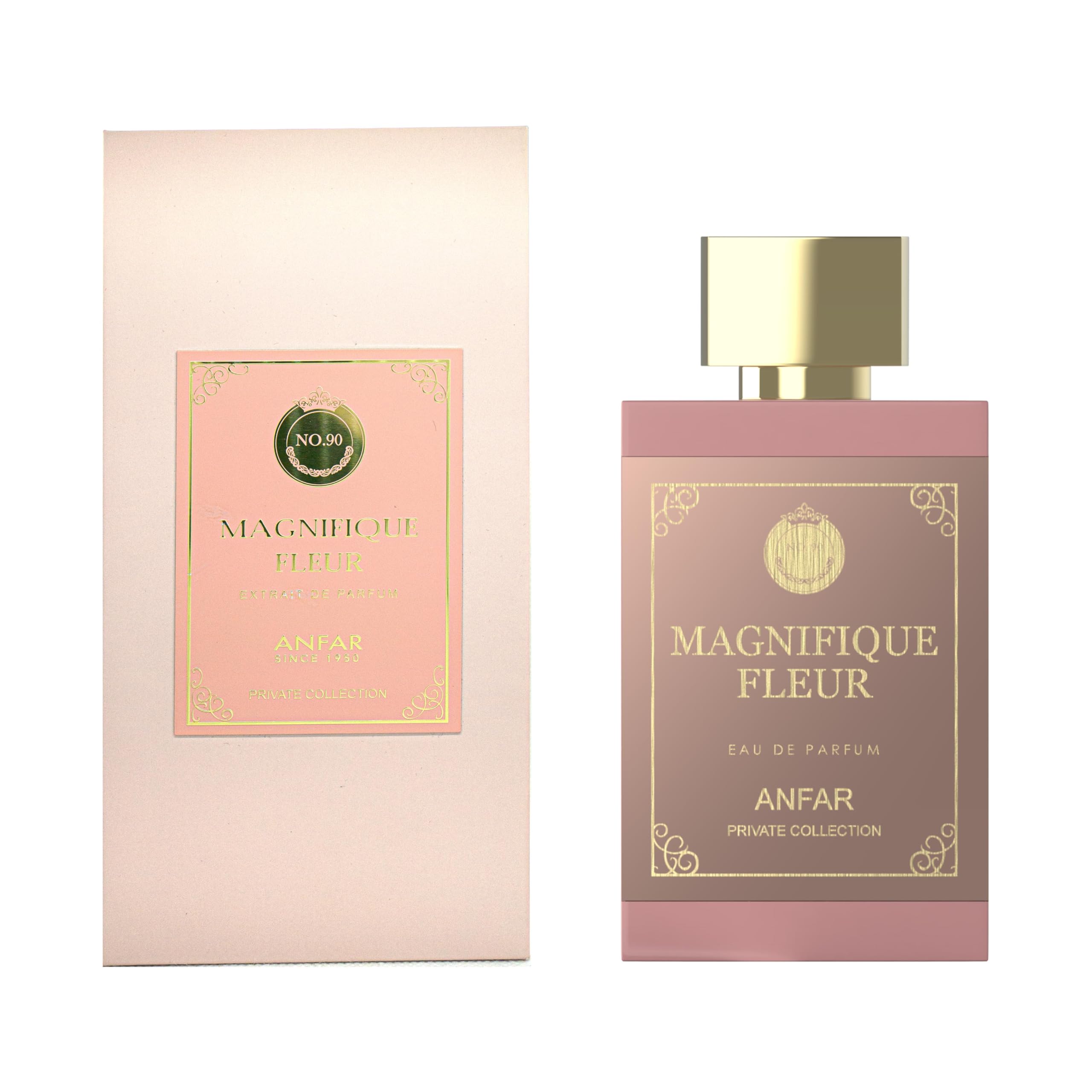 Anfar Private Collection MAGNIFIQUE FLEUR pour FEMME Eau de Parfum,NOTES:ORCHID,HELIOTROPE, GOURMAND ACCORD,JASMINE SAMBAC, VANILLA,MUSK.