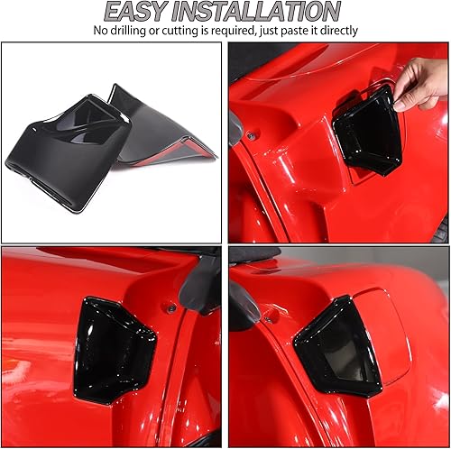 Miniatura 6 de Lcojicep Cubierta decorativa de ABS para manija de puerta, compatible con Corvette C6 2005-2013, protector para manija de puerta exterior,