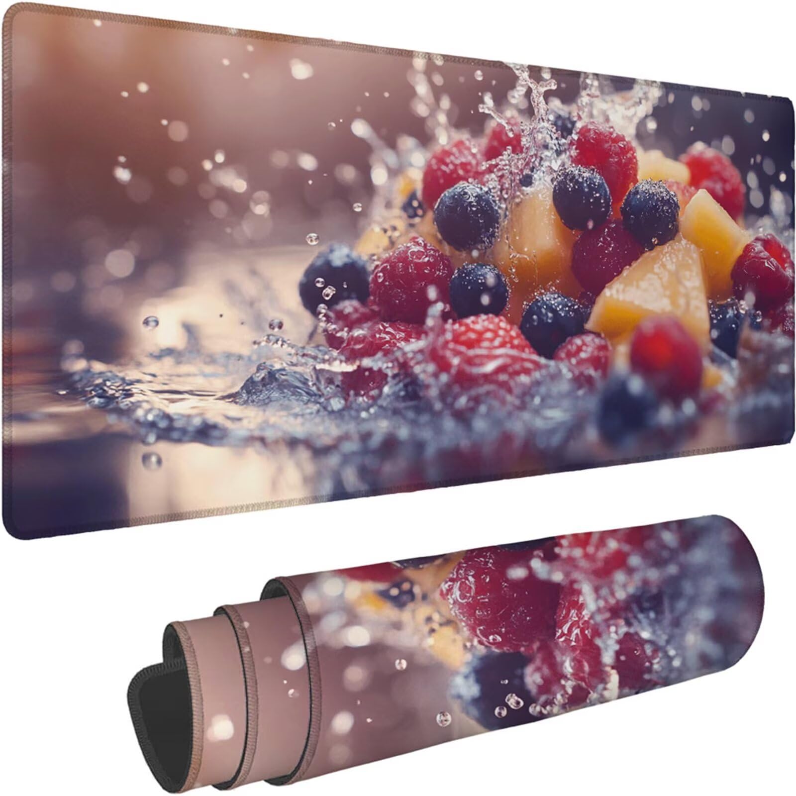 Gamingowa podkładka pod mysz 1200 x 600 x 3 mm, XXL, wodoszczelna, odporna na ścieranie, z przyszytymi krawędziami, podkładka na biurko, poprawia prędkość i precyzję pod laptopa, komputera, wzór