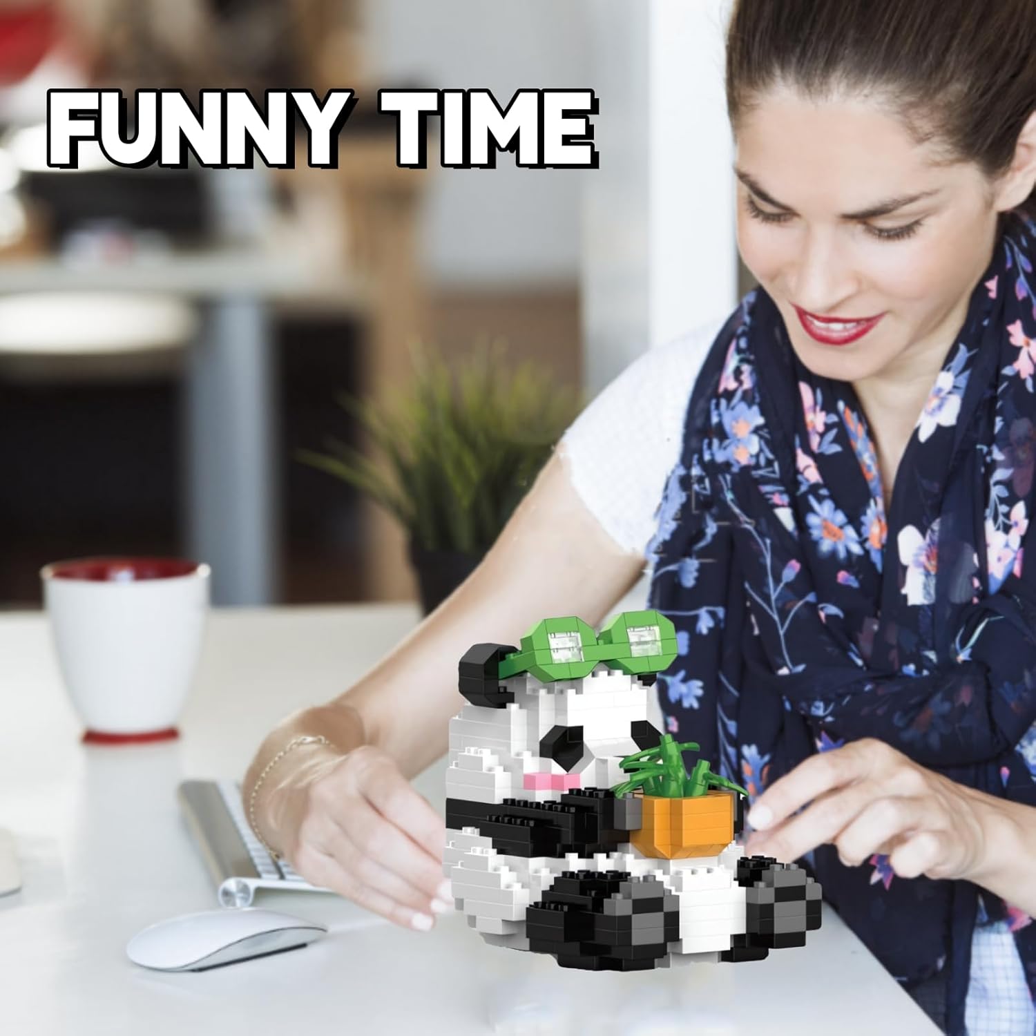 Mini Building Blocks Animal Sets-Cute Bamboo Panda Micro Building Toys for Adults, 348 Pieces Party Favor for Woman Teens 14+, Small Carnival Prizes - Image 6