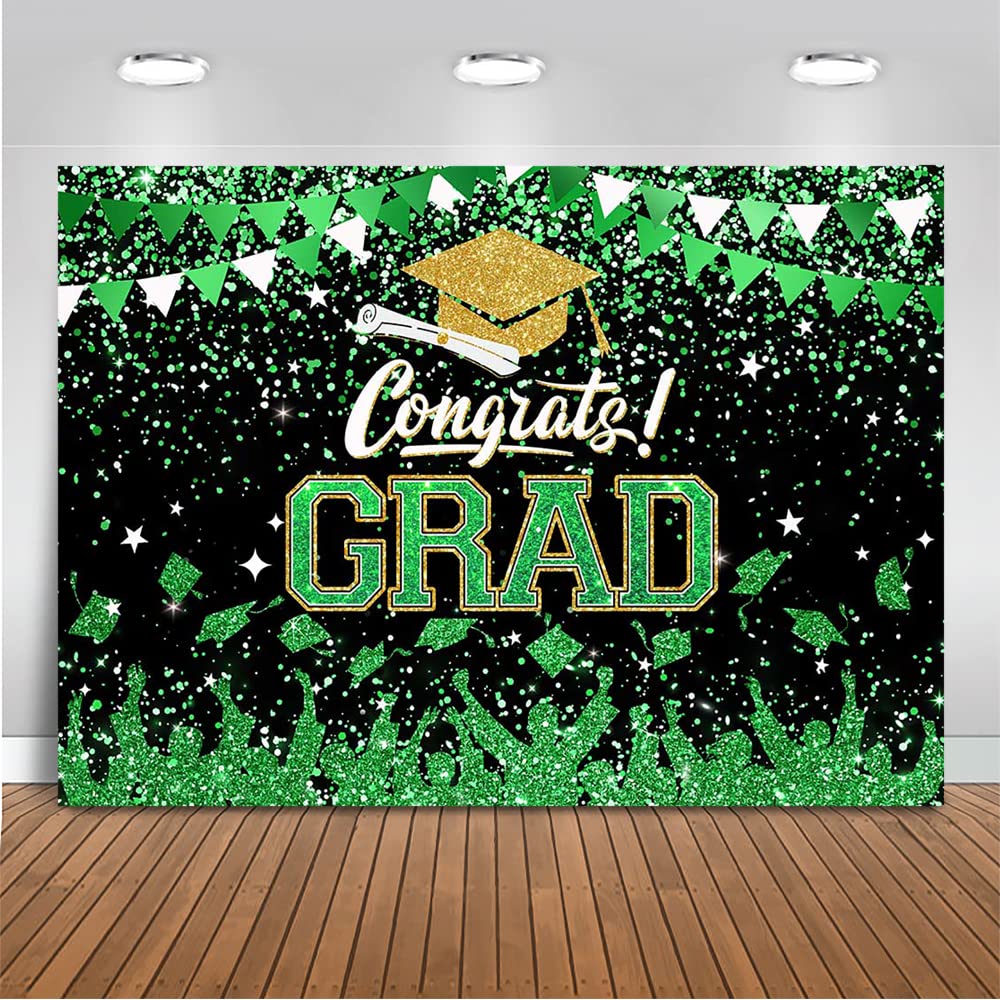 Mocsicka Graduation Party Decorations 2026 Congrats Grad Backdrops for Photography Bachelor Cap Congratulations Grad Photo Backdrop Graduation Prom